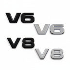 V6 V8 Emblems Badge | 2Pcs