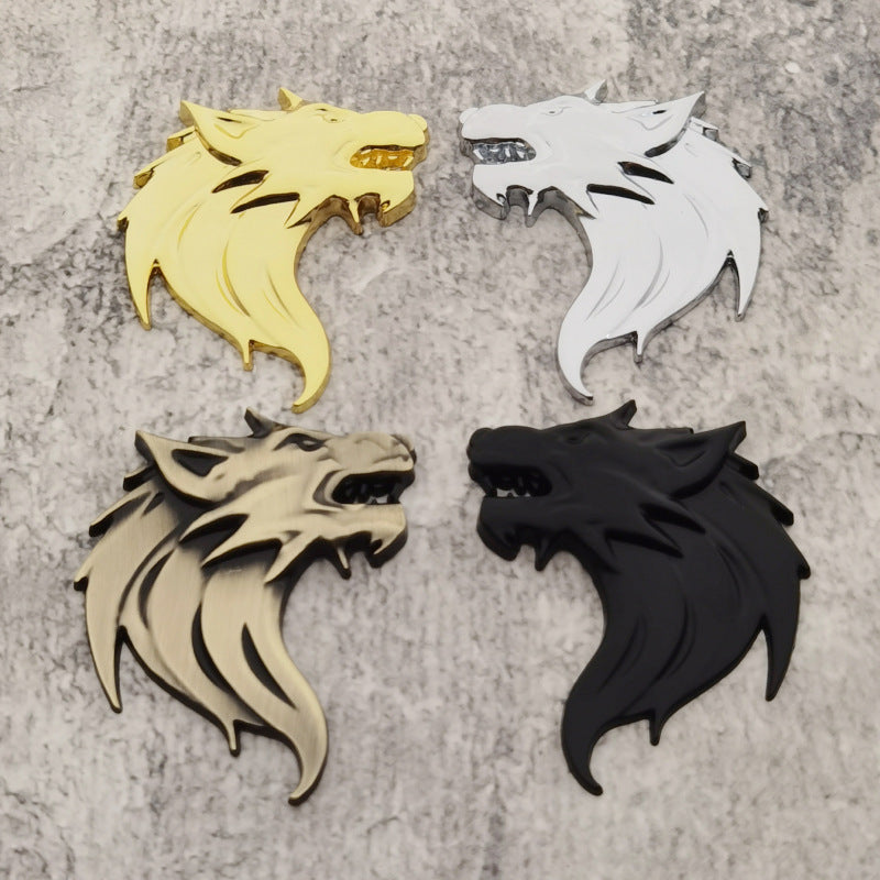 Wolf Head Car Emblem | 2Pcs