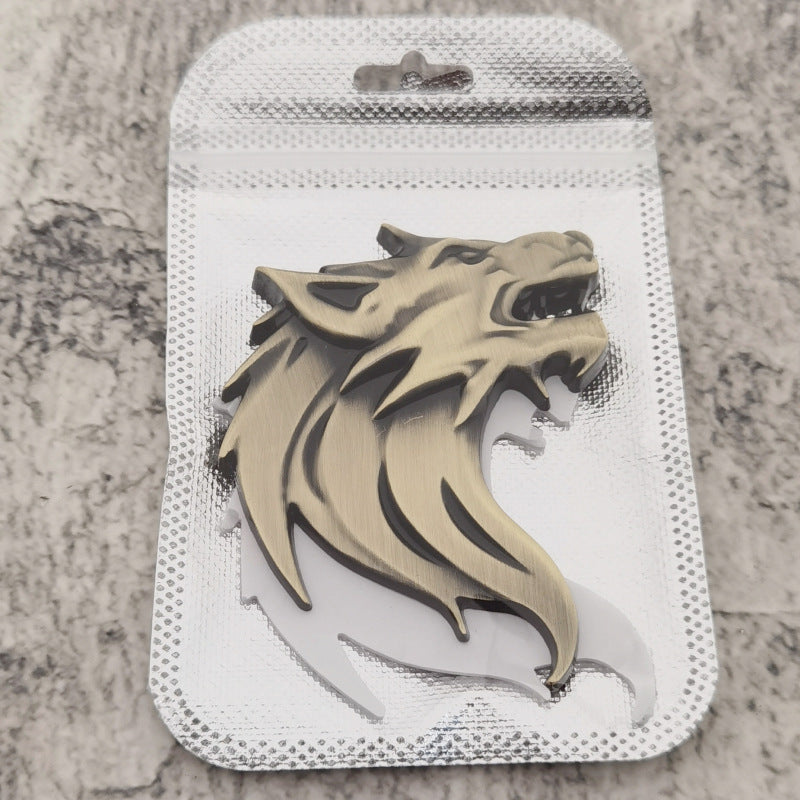 Wolf Head Car Emblem | 2Pcs
