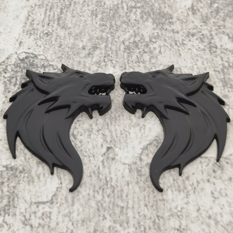 Wolf Head Car Emblem | 2Pcs
