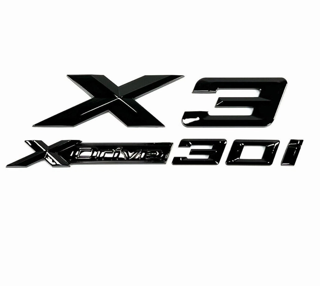 X-Series xDrive Rear Trunk Emblem Sets