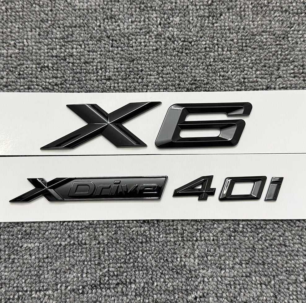 X-Series xDrive Rear Trunk Emblem Sets