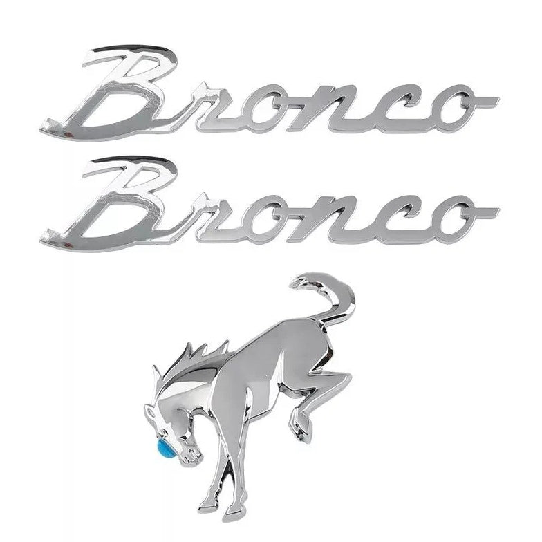 Rear Tailgate / Side Fender Emblem For Bronco 2021-2024 | 3Pcs