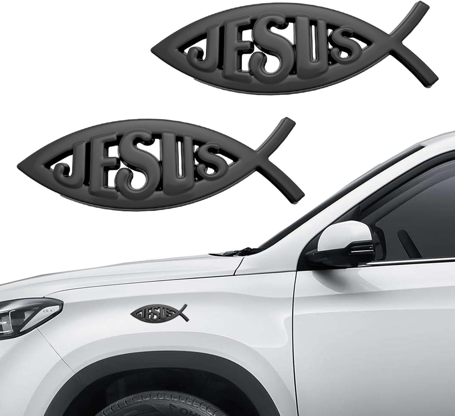 Jesus Fish Decal | 2Pcs