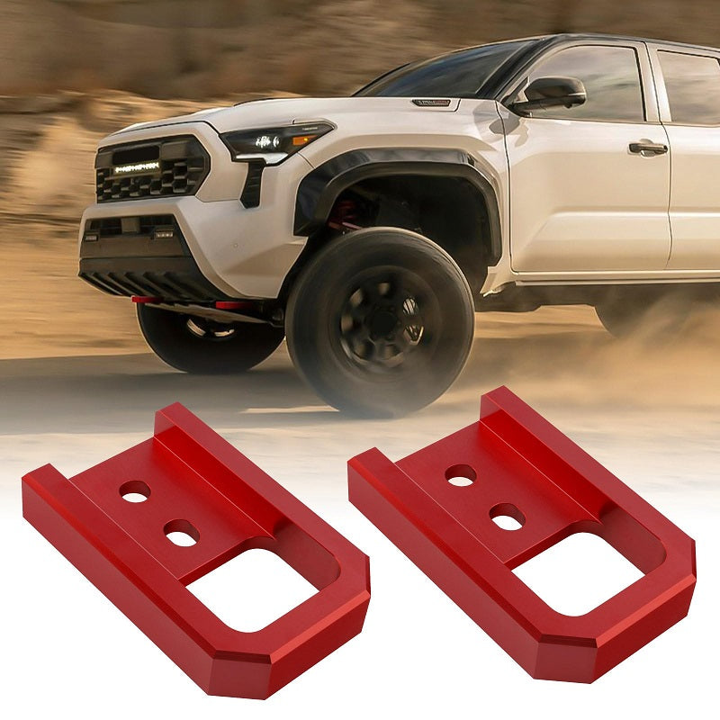 Tow Hooks for 2024-2026 Toyota Tacoma 4Runner Land Cruiser 250 – Red, Pair