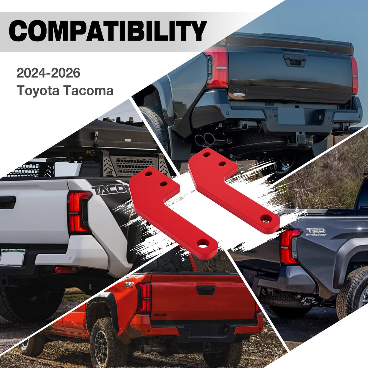 Rear Recovery Points for 2024-2026 Toyota Tacoma – Heavy-Duty Steel, Pair