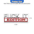 Fuck IT Edition Car Emblem | 2Pcs