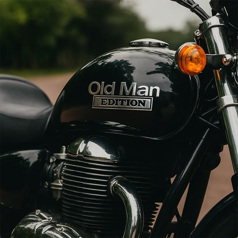 3D Old Man Edition Car Emblem | 2Pcs