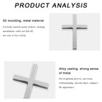 Metal Jesus Christ Cross Badge | 4Pcs