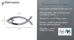 3D Christian Fish Chrome Emblem | 2Pcs
