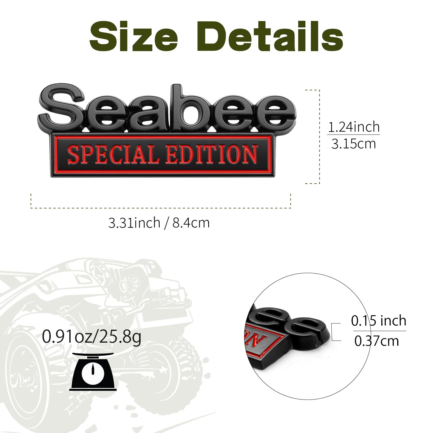 Seabee Special Edition Emblem | 2Pcs