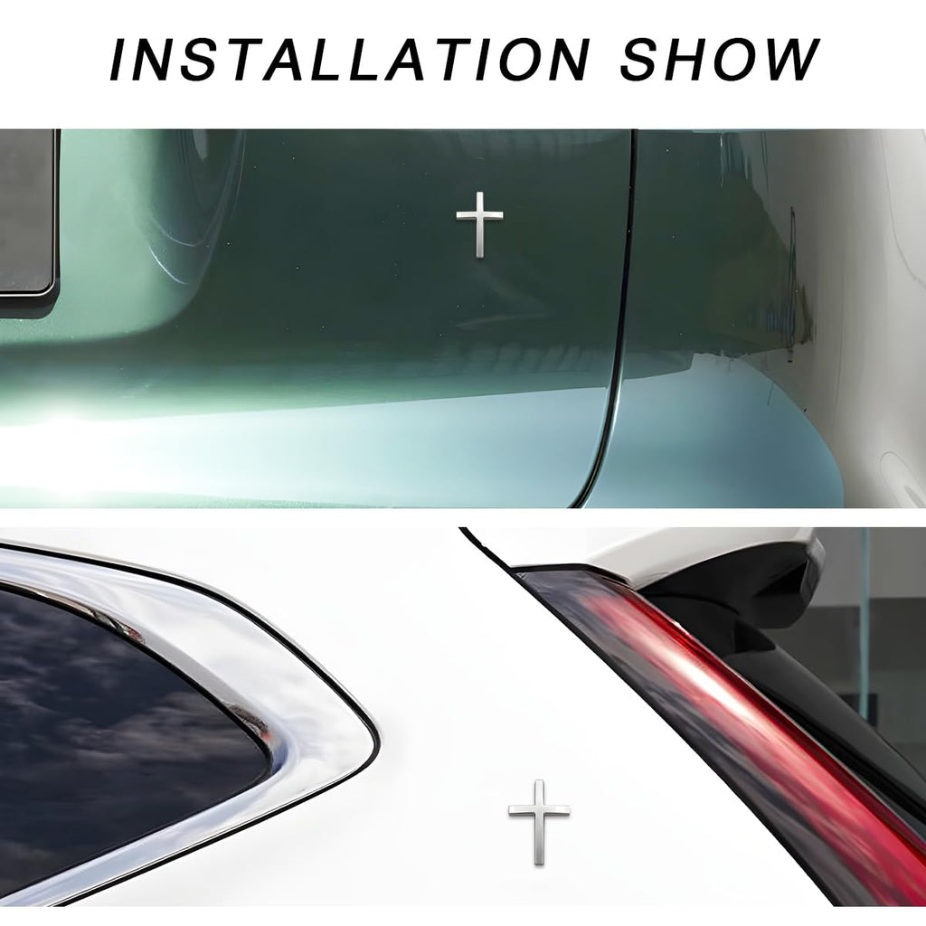 Metal Jesus Christ Cross Badge | 4Pcs