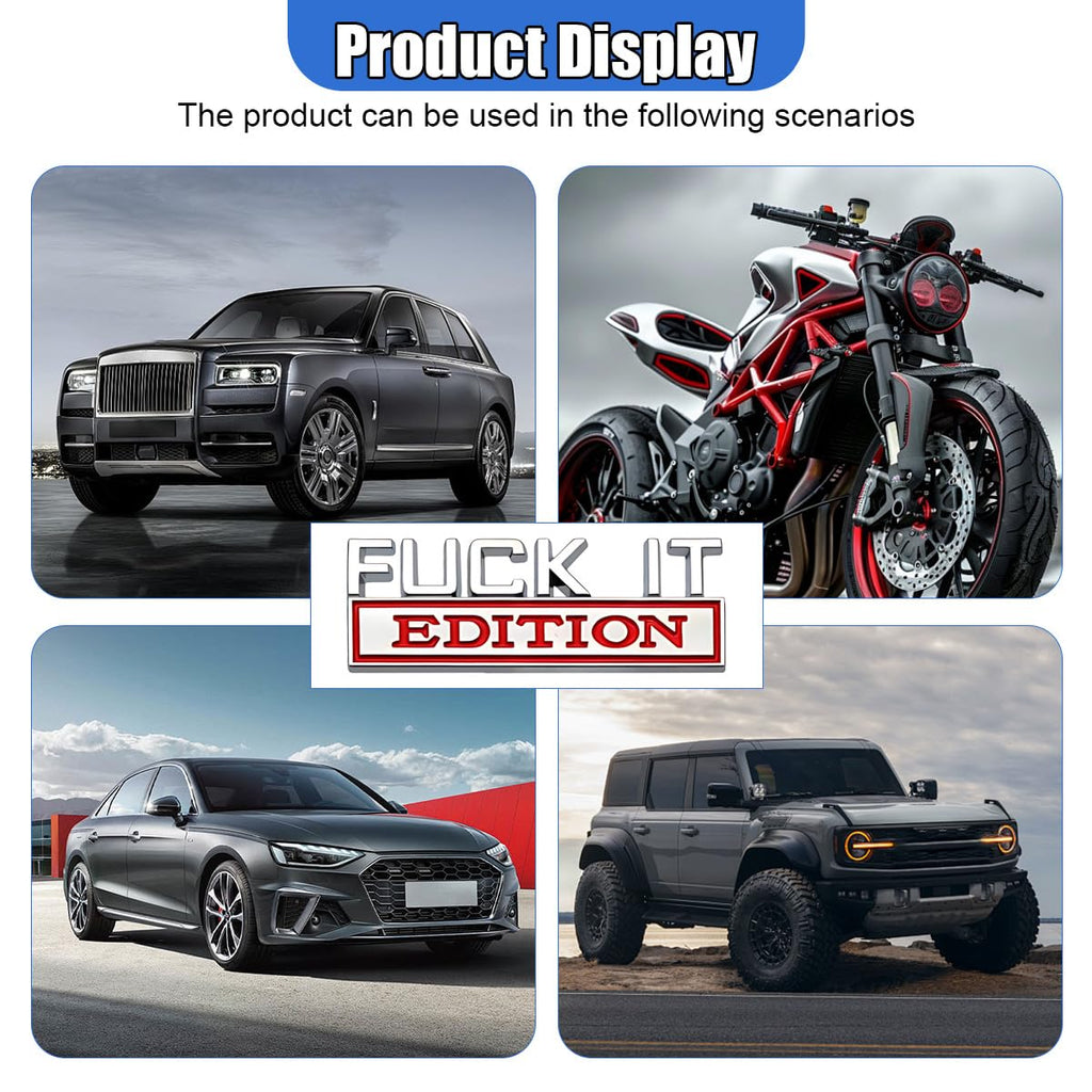 Fuck IT Edition Car Emblem | 2Pcs