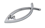 3D Christian Fish Chrome Emblem | 2Pcs