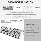 3D Old Man Edition Car Emblem | 2Pcs