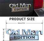 3D Old Man Edition Car Emblem | 2Pcs