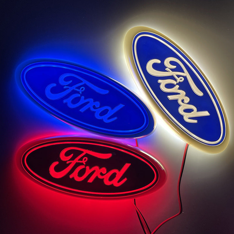 LED Light Up Crystal Ford Emblem