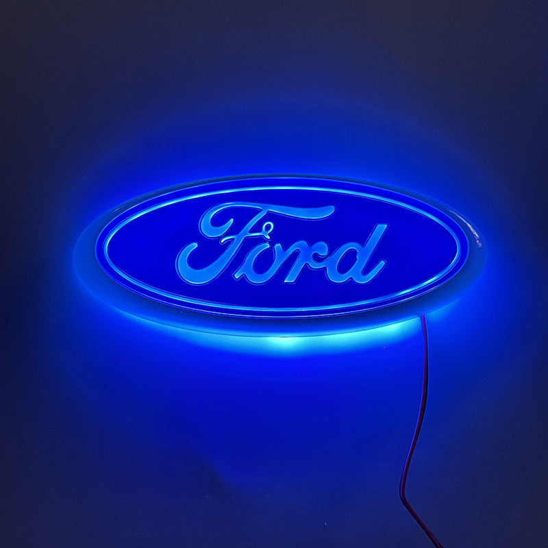 LED Light Up Crystal Ford Emblem