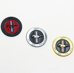 2Pcs 60mm Mustang GT Round 3D Metal Emblems