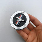 2Pcs 60mm Mustang GT Round 3D Metal Emblems