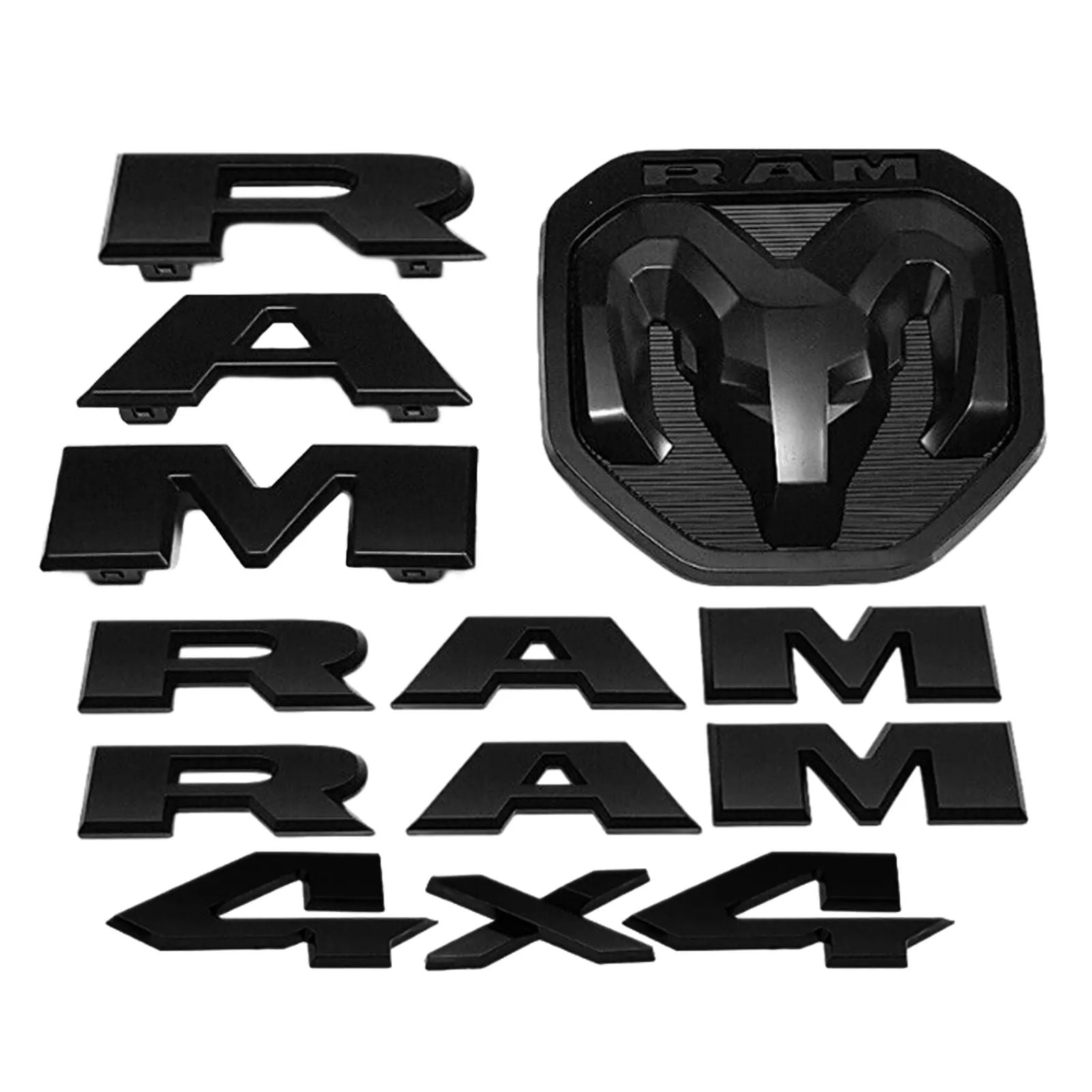 5Pcs 4X4 Grille Tailgate Emblems for 2019-2024 RAM 1500