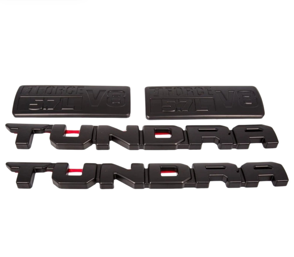 Matte Black Overlay Emblem Kit for 2014–2021 Toyota Tundra